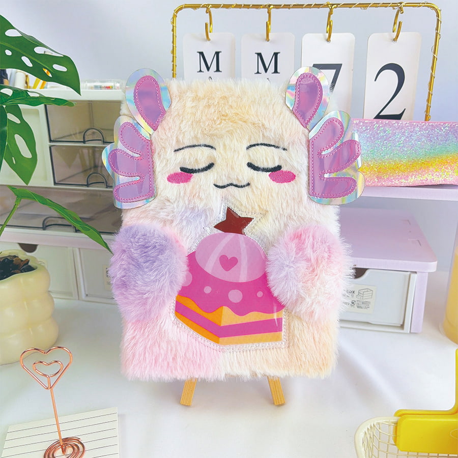 A5 mielas pabaisos dienoraščio pliušinis bloknotas